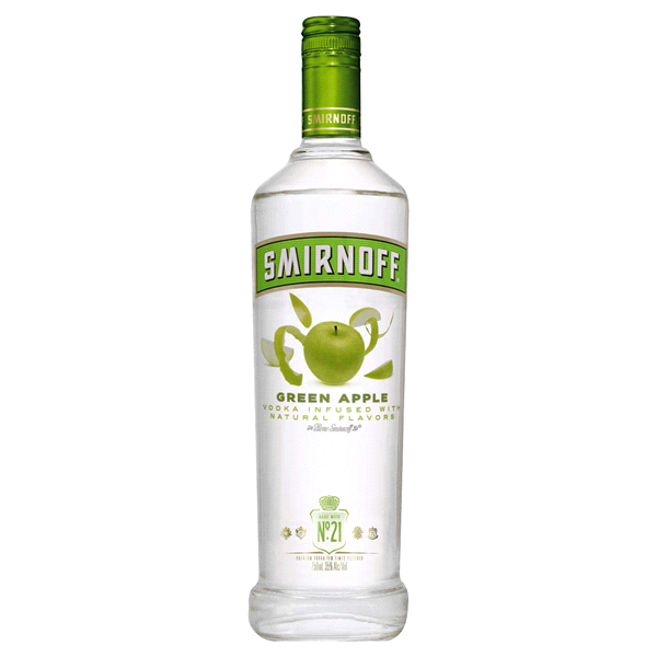 SMIRNOFF VODKA GREEN APPLE 750ML