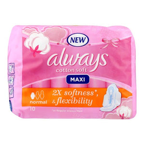 ALWAYS MAXI SOFT REGULAR 10 COUNT