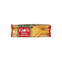 COLES GARLIC MINI BREAD 8OZ