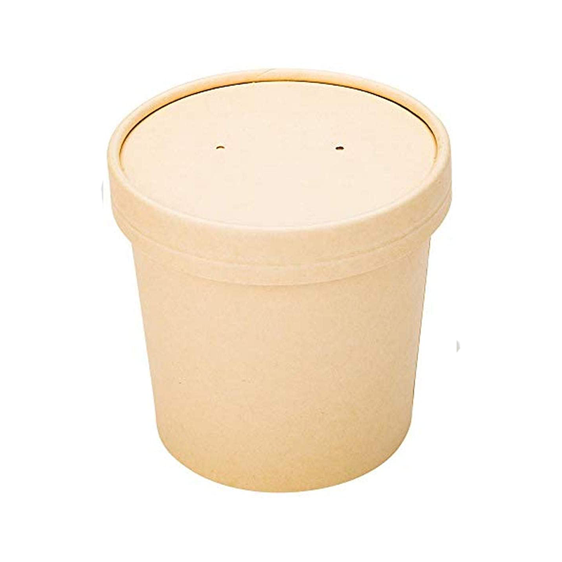 24OZ PAPER SOUP CUP & LID QUALITY 25 COUNT