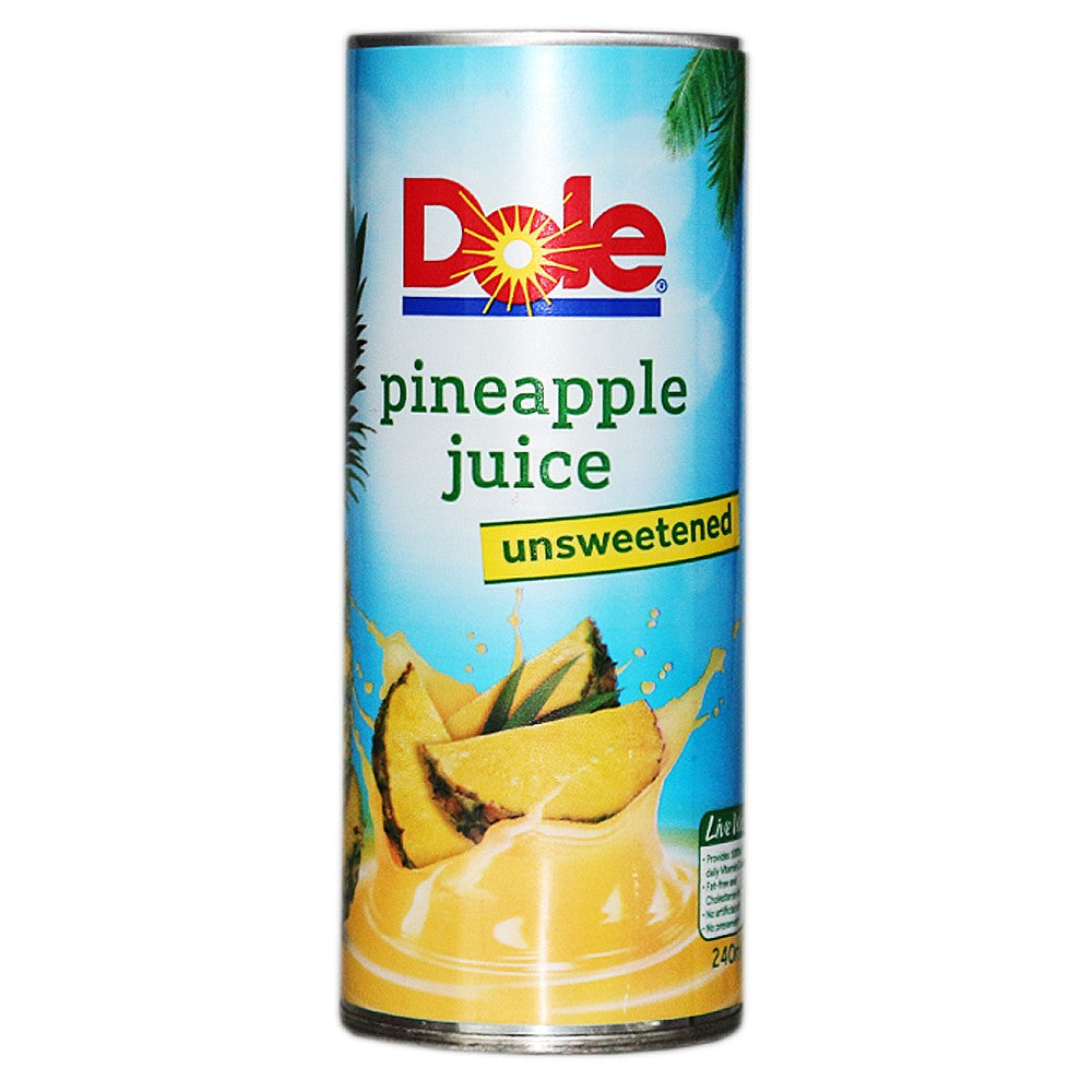 DOLE PINEAPPLE JUICE UNSWEETEED 240ML