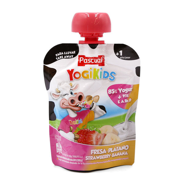 PASCUAL YOGI KIDS STRAWBERRY-BANANA YOGURT 125G