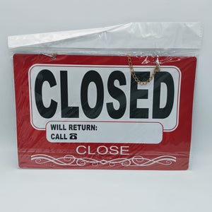 OPEN AND CLOSED SIGN
