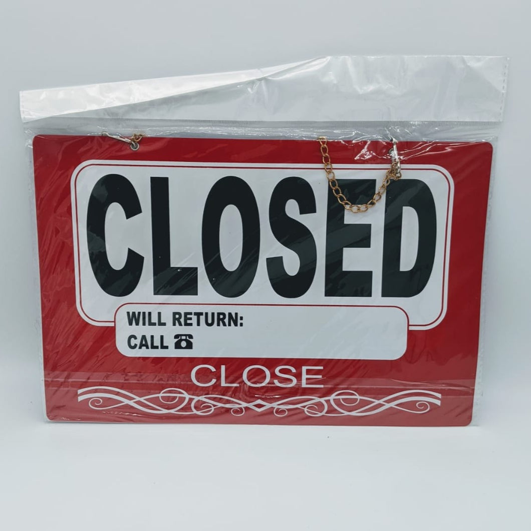 OPEN AND CLOSED SIGN