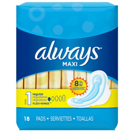 ALWAYS MAXI REGULAR WITH WINGS 18 COUNT