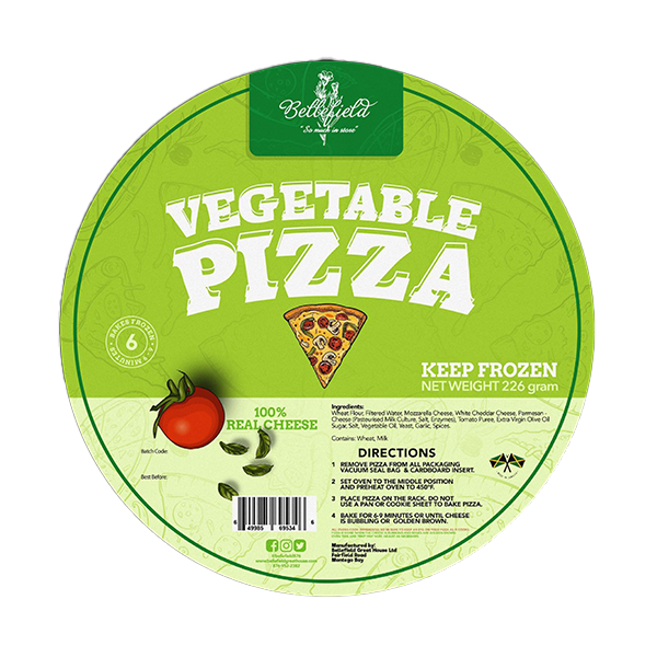 BELLE PIZZA VEGGIE CHEESE 6