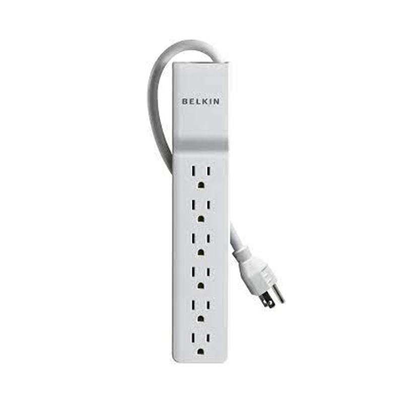 BEST VALUE POWER STRIP 6 PLUG OUTLET CLEAR 13AMP