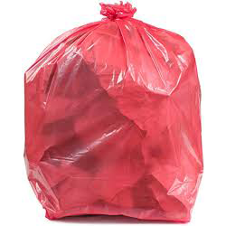 BIO HAZARD TRASH BAG  RED SINGLE   33X39