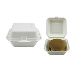 BURGER LUNCH BOX 6 X6 HINGED 400 COUNT