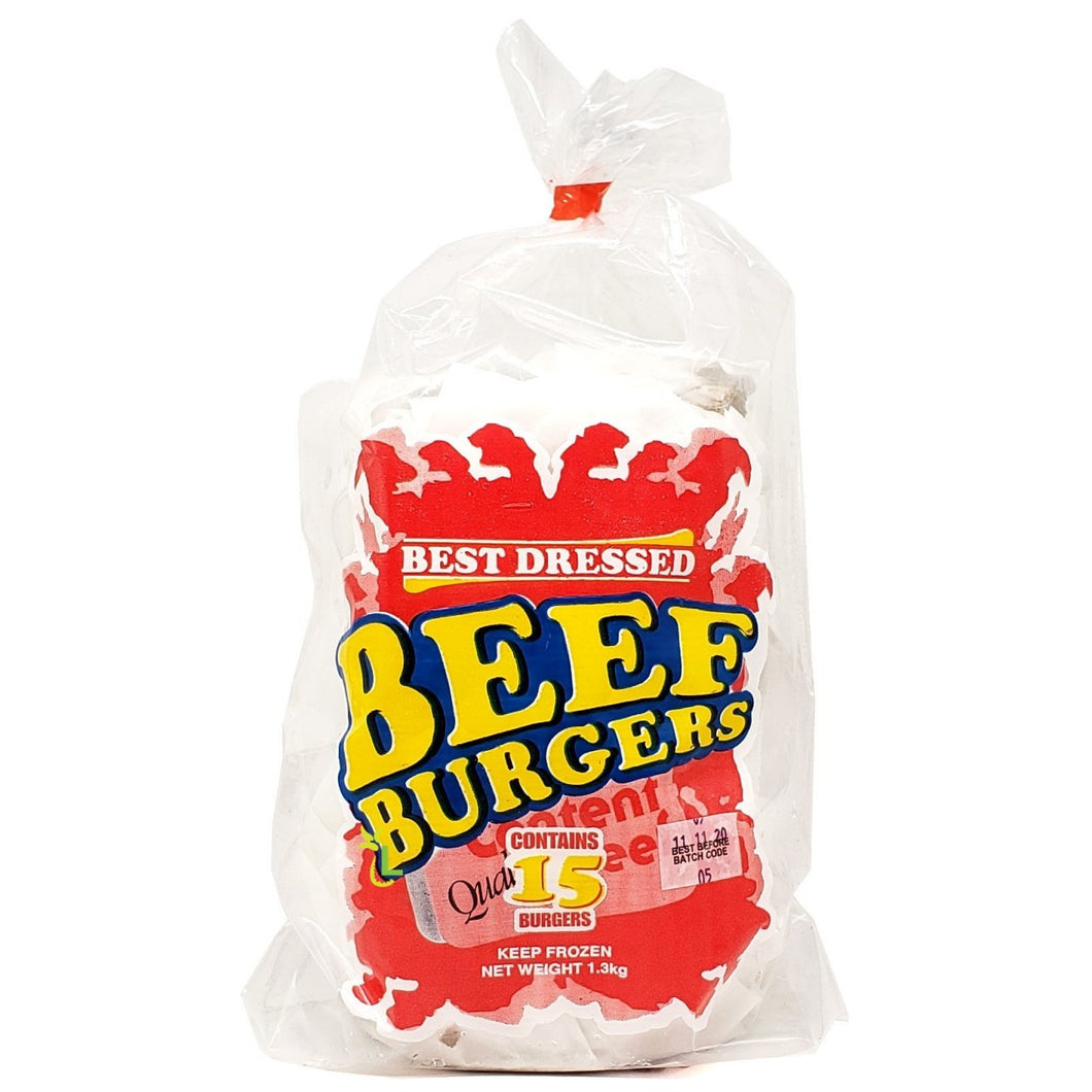 BEST DRESSED BEEF BURGERS PER BAG