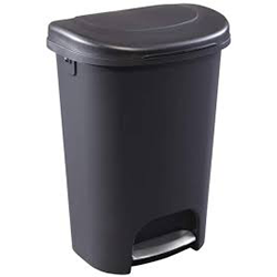 GARBAGE CAN W/LID STEP-ON R15-082 GET13903