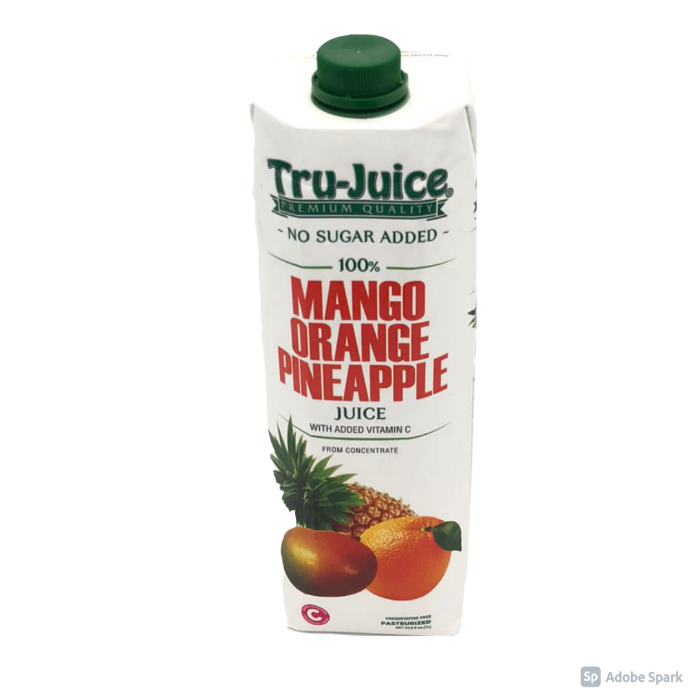 TRU JUICE MANGO/ORANGE/PINEAPPLE 1 LITRE
