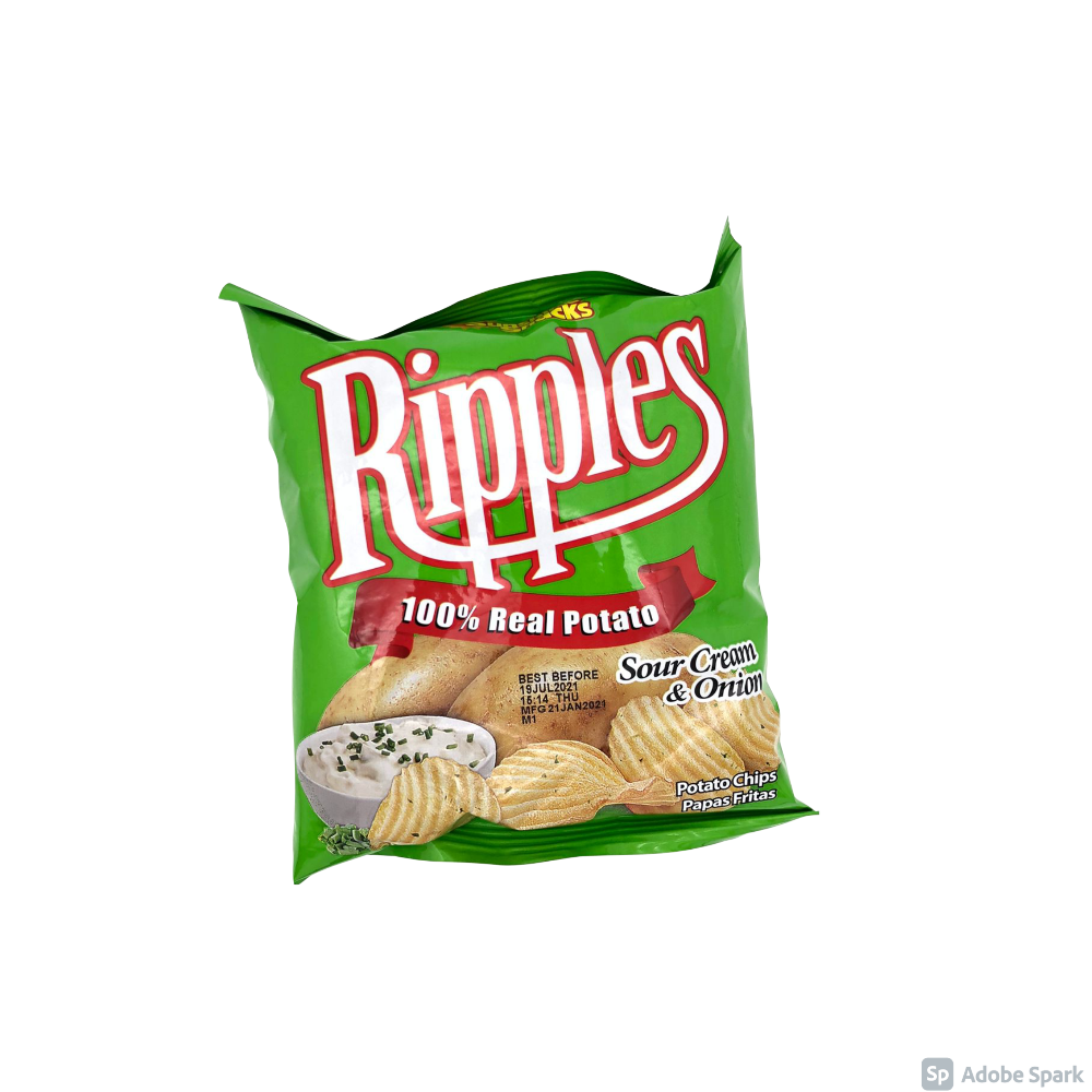 RIPPLES SOUR CREAM & ONION 35G