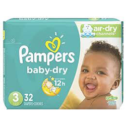 PAMPERS SUPER BABY DRY # 6  32 COUNT