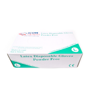 QUALITY LATEX POWDERFREE GLOVES LRG 100 PACK