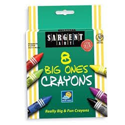 SARGENT ART CRAYONS BIG ONES 8 PACK