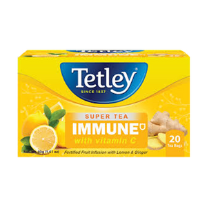 TETLEY SUPER TEA IMMUNE WITH VITAMIN C 20BAGS
40G