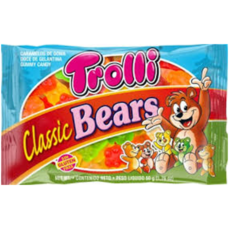 TROLLI CLASSIC BEARS GUMMY CANDY 50G