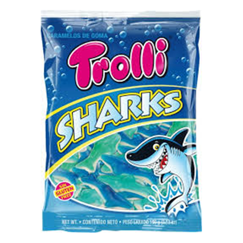 TROLLI SHARK GUMMY CANDY 100G