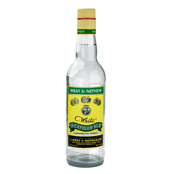 WHITE OVERPROOF RUM WRAY & NEPHEW 750ML