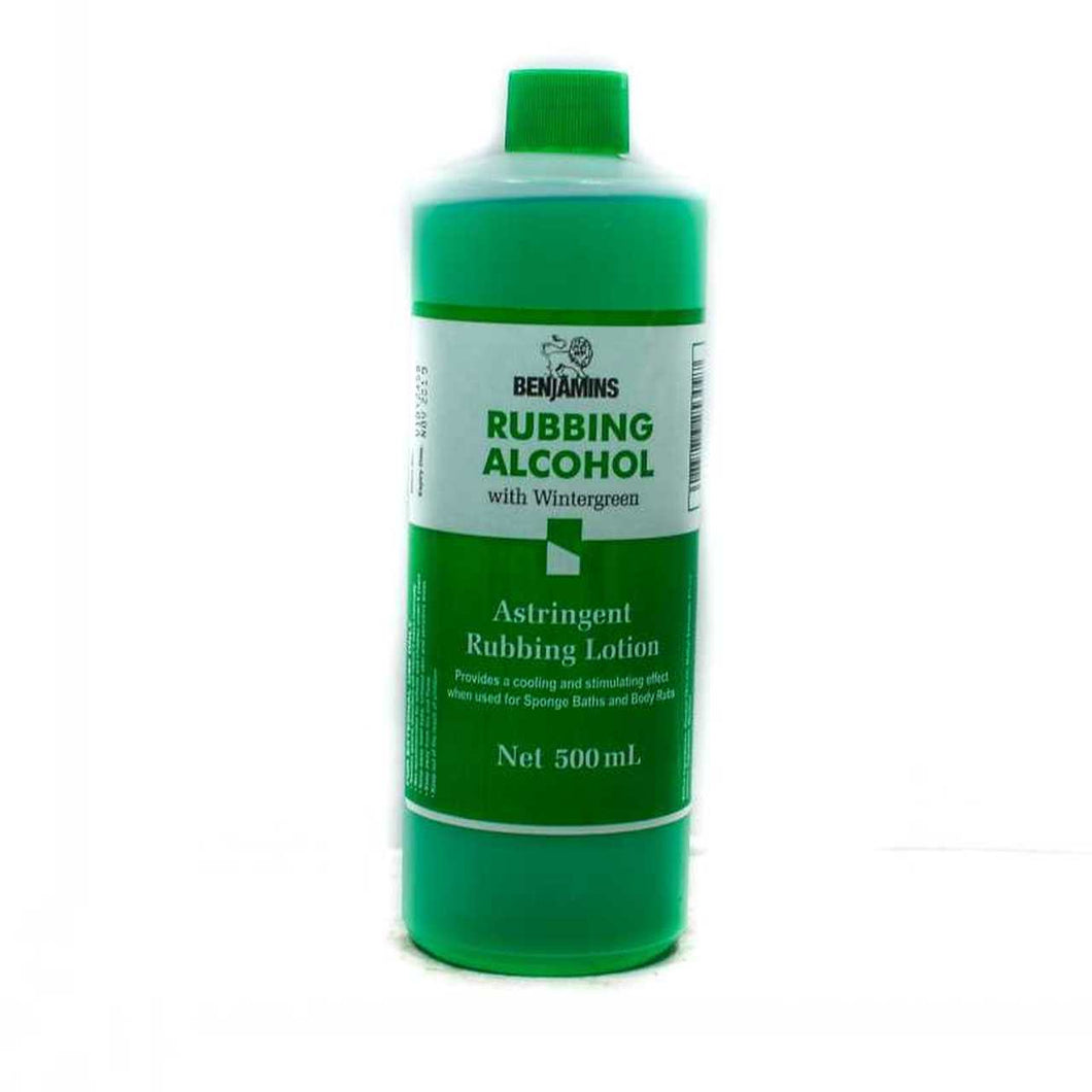 BENJAMINS RUBBING ALCOHOL WINTERGREEN 500ML