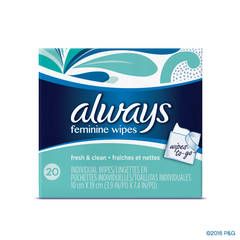 ALWAYS FEMININE WIPES TO GO 20 COUNT
