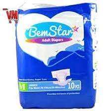 BEMSTAR ADULT DIAPER LARGE/XLARGE 10PCS