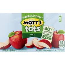 MOTTS TOTS 40% APPLE JUICE 200ML 6.75Oz FL