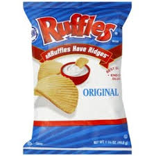 Ruffles Original Potato Chips 49.6G /1.75Oz