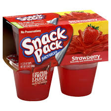 SNACK PACK STRAWBERRY 368G 4 PACK