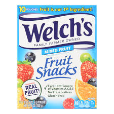 WELCH'S FRUIT SNACKS MIXED FRUITS 10PK