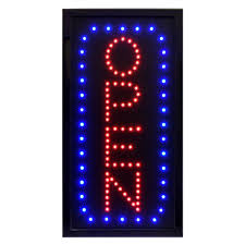 VERTICAL OPEN SIGN 18x18 (ITEM #39492)