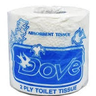 DOVE TOILET TISSUE 2 PLY 500 SHEETS