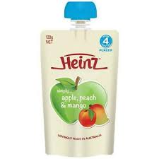 HEINZ BABY FOOD POUCH PEACH 113G