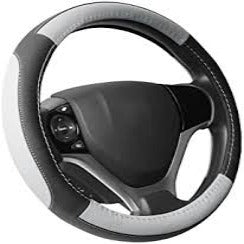 STEERING WHEEL COVER (BLACK W. GREY)