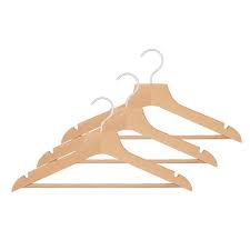 WOODEN HANGER WITH CLIP SMALL 3 PIECES