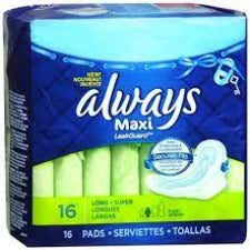 ALWAYS MAXI SUPER WITH WINGS 16 COUNT