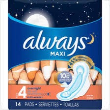 ALWAYS MAXI OVERNIGHT WITH WINGS 14 COUNT