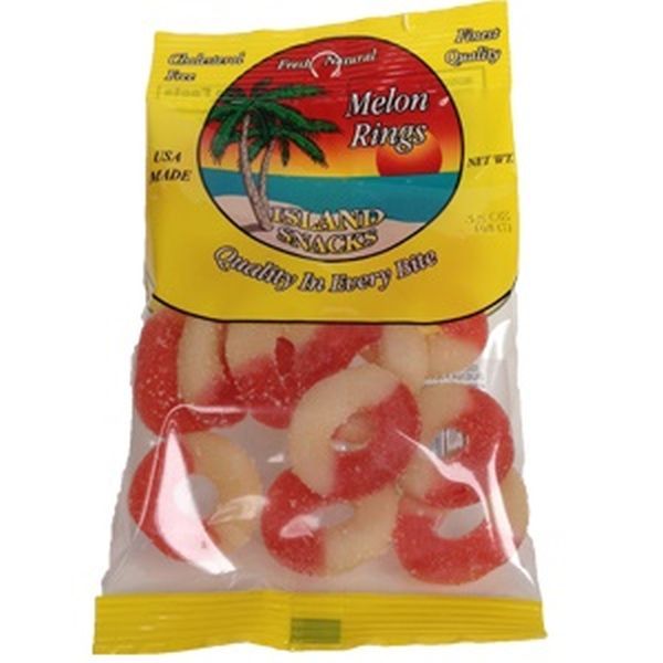 ISLAND SNACKS MELON RINGS  3.5OZ